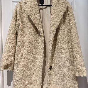 RW&CO. Cream Teddy Bouclé Jacket
